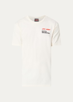 F1 Heren Netherlands Grand Prix T-shirt met logo- en backprint in de kleur Ivoor, maat: XL