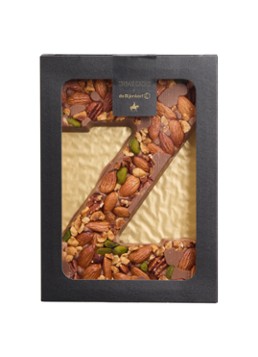 Urban Cacao Melk chocoladeletter met noten 180 gram R - Deal