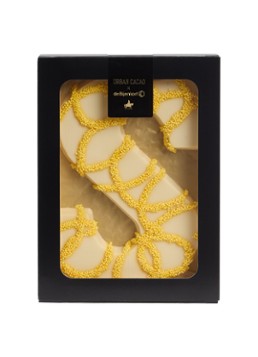 Urban Cacao Witte chocoladeletter met mango en kokos 210 gram S - Deal