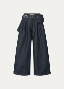 Damson Madder Dames Mavi high waist wide fit jeans met donkere wassing in de kleur Indigo, maat: W28
