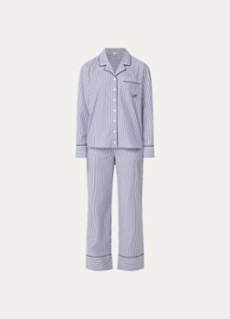 Dore & Rose Dames Pyjamaset van katoen in de kleur Indigo, maat: XS