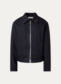 Our Legacy Heren Slight gewatteerde spijkerjas met steekzakken in de kleur Zwart, maat: 52