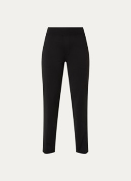 Ninepine Dames High waist slim fit broek met ritszakken in de kleur Zwart, maat: W40/L32