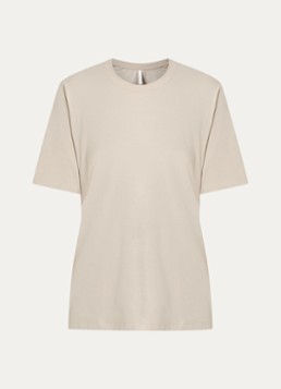 Ninepine Dames Classic Pima T-shirt met ronde hals in de kleur Khaki, maat: l
