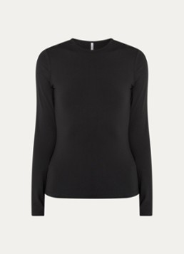 Ninepine Dames Longsleeve met ronde hals in de kleur Zwart, maat: l