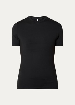 Ninepine Dames T-shirt van jersey met ronde hals in de kleur Zwart, maat: l