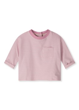 Gray Label Meisjes T-shirt met streepprint in de kleur Roze, maat: 9M-12M=74