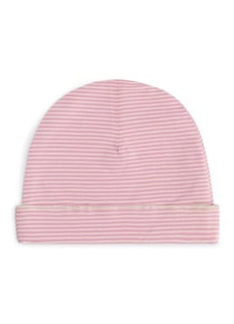Gray Label Meisjes Baby muts met streepprint in de kleur Lichtroze, maat: 6M-12M=74