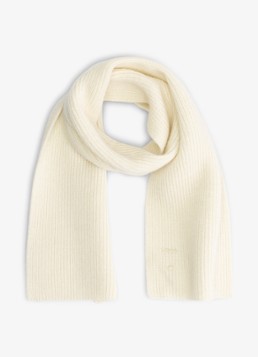 Gray Label Jongens Fijngebreide sjaal van merino wol in de kleur Gebroken wit, maat: 1 sz