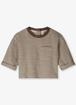 Gray Label Jongens T-shirt met streepprint in de kleur Gebroken wit, maat: 3-6M=62
