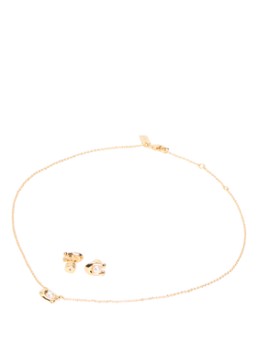 Coach Dames Ketting en oorstekers in set van 2 in de kleur Goud, maat: NO SIZE