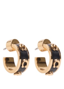 Coach Dames Oorstekers met logo in de kleur Zwart, maat: NO SIZE