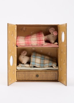 Maileg Ballet muis in dansstudio in de kleur Naturel, maat: 1MAAT