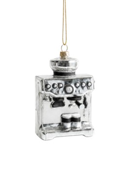 Yup in de Boom Koffiemachine kersthanger 12 cm Zilver - Deal