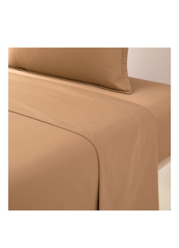 BOSS Loft laken van katoensatijn 300TC Camel - Deal