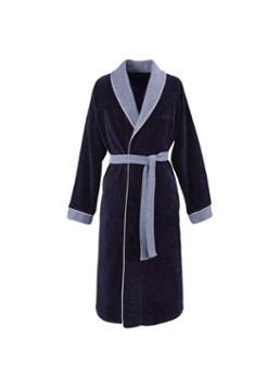 BOSS Dames Lord badjas van katoen - unisex in de kleur Donkerblauw