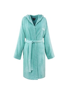 BOSS Plain badjas van katoen Turquoise - Deal