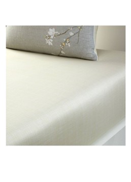 BOSS Almond Flowers hoeslaken van zijde 120TC, hoekhoogte 30 cm Geel - Deal