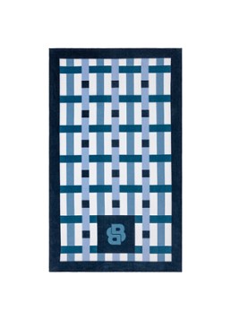 BOSS Latice strandlaken 100 x 170 cm Donkerblauw - Deal