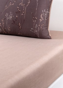BOSS Wild Millet hoeslaken van katoensatijn 120TC, hoekhoogte 35 cm Beige - Deal
