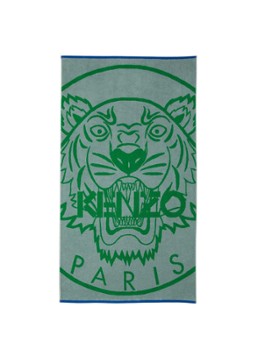 KENZO New Tiger strandlaken met logoprint 90 x 160 cm Groen - Deal
