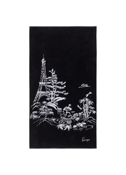 KENZO K Estampe strandlaken - 90 x 160 cm Zwart - Deal