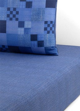 KENZO K Indigo hoeslaken 120TC, hoekhoogte 35 cm Blauw - Deal