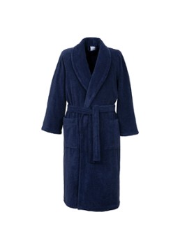 Yves Delorme Etoile badjas in katoenblend Donkerblauw - Deal