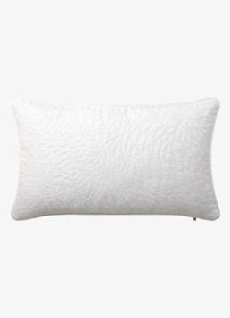 Yves Delorme Souvenir kussenhoes in zijdeblend 33 x 57 cm Wit - Deal
