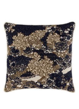 Yves Delorme Paysages sierkussenhoes 45 x 45 cm Donkerblauw - Deal