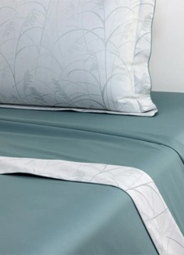 Yves Delorme Graminee laken Blauw - Deal