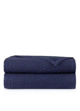 Yves Delorme Souvenir bedsprei in katoenblend Staalblauw - Deal