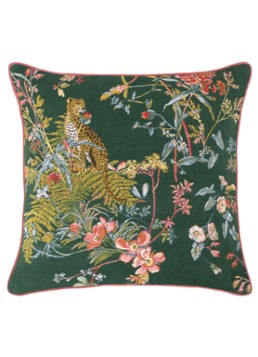 Yves Delorme Contes sierkussenhoes 45 x 45 cm Donkergroen