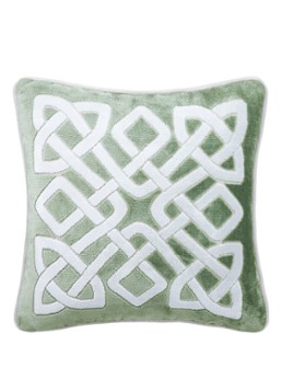 Yves Delorme Entrelac sierkussenhoes 45 x 45 cm Olijfgroen - Deal
