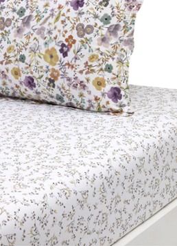 Yves Delorme Fleurs hoeslaken 80TC, hoekhoogte 35 cm Wit - Deal