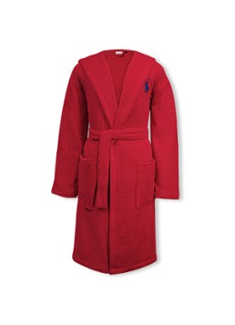 Ralph Lauren Player badjas van katoen Lichtgrijs - Deal