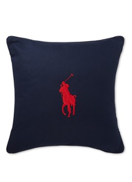 Ralph Lauren Pony sierkussenhoes 50 x 50 cm Donkerblauw