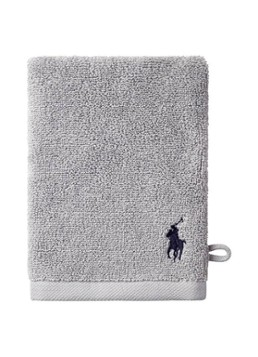 Ralph Lauren Polo Player washand - 15 x 21 cm Lichtgrijs - Deal