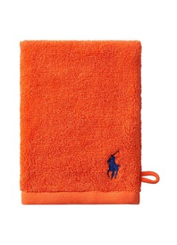 Ralph Lauren Polo Player washand - 15 x 21 cm Oranje - Deal