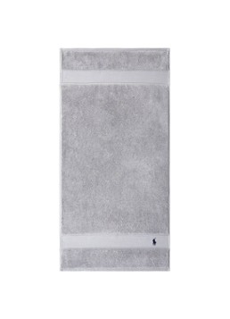 Ralph Lauren Polo Player handdoek - 600 gr/m2 - 50 x 100 cm Lichtgrijs