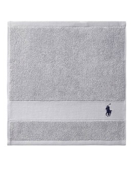 Ralph Lauren Polo Player gastendoek - 600 gr/m2 - 33 x 33 cm Lichtgrijs
