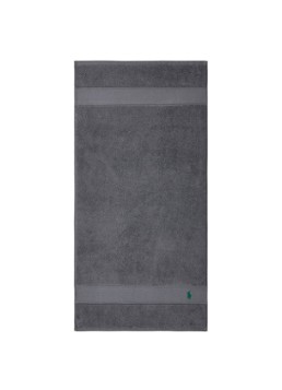 Ralph Lauren Polo Player handdoek - 600 gr/m2 - 50 x 100 cm Donkergrijs