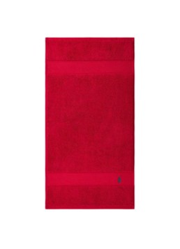 Ralph Lauren Polo Player gastendoek - 600 gr/m2 - 40 x 75 cm Rood