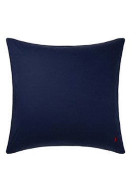 Ralph Lauren Polo Player Ruffle kussensloop van katoen perkal 80TC Donkerblauw