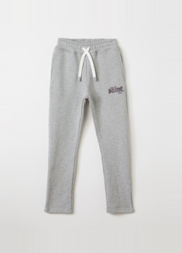 Saint Blanc Jongens Full Service straight fit joggingbroek met logoborduring in de kleur Grijsmele, maat: 16J=176