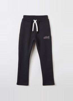 Saint Blanc Jongens Full Service straight fit joggingbroek met logoborduring in de kleur Zwart, maat: 12J=152