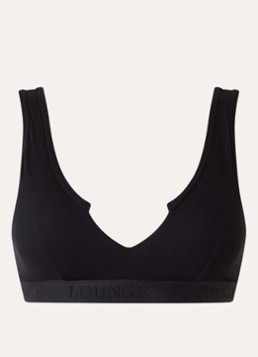 Lounge Dames Push up up bralette met logoband in de kleur Zwart, maat: XL