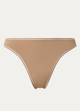 Lounge Dames Naadloze string in de kleur Lichtbruin, maat: XL