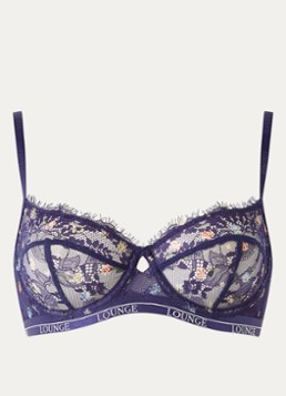 Lounge Dames Entice balconette bh van kant in de kleur Donkerblauw, maat: D80