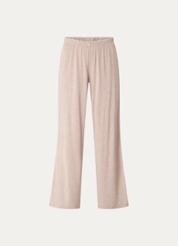 Lounge Dames Pyjamabroek met strikdetail in de kleur Bruin, maat: M